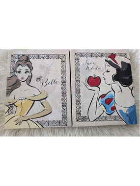 Artissimo Disney Princess Belle & Snow White Canvas Art Set, 8x10